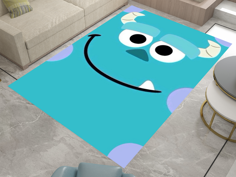 Sully's Smile Monsters Rug, Cartoon-Inspired Carpet, Kids' Room Rug