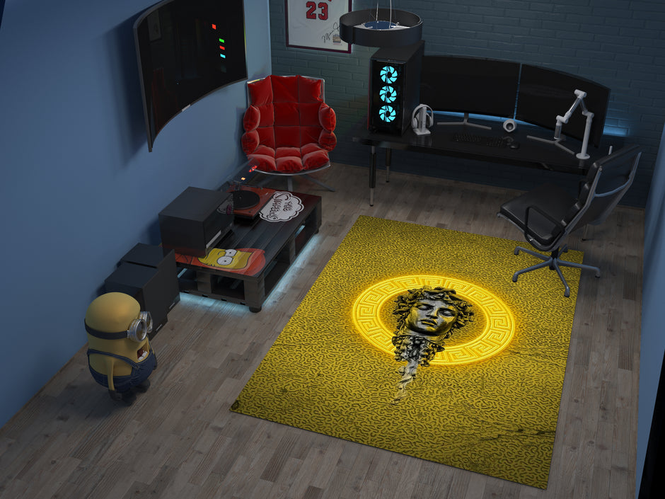 Versace-Inspired Medusa Rug – Luxury Statement for Your Space, Designer Brand Carpet