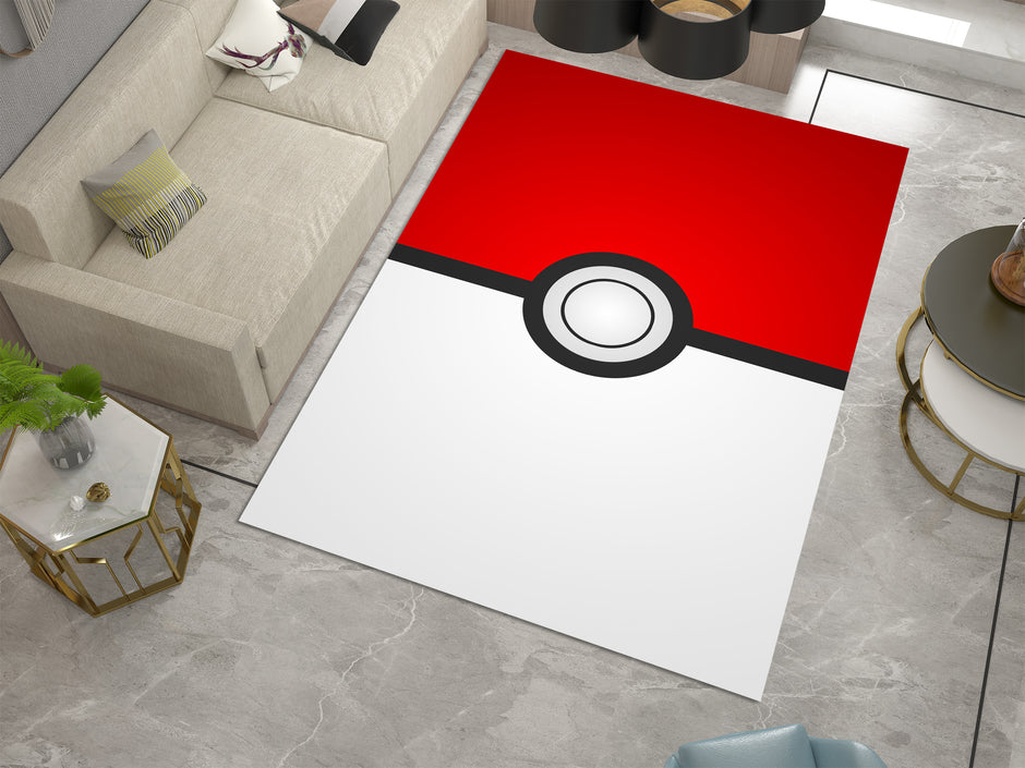 Pokémon Poké Ball Rug – Perfect for Trainers and Fans, Anime Carpet