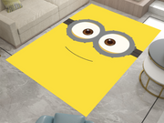 Minion Smile Rug, Cartoon-Inspired Carpet, Kids' Room Rug