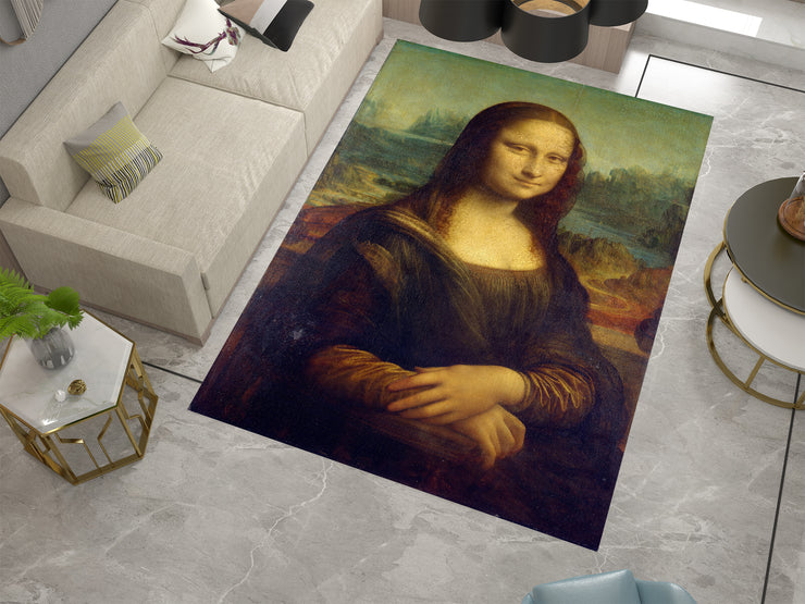 Mona Lisa Art Rug – Iconic Masterpiece for Your Living Space, Aesthetic Carpet