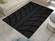 Wheel Car Rug, Racing Inspired Carpet, Garage Rug