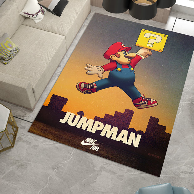 Nike Air Jumpman x Super Mario Rug – The Ultimate Crossover Carpet for Gamers and Sneakerheads