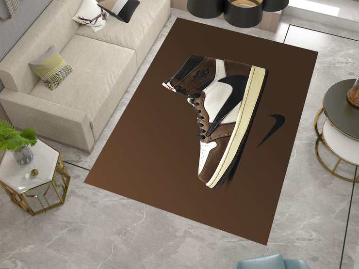 Nike Air Jordan 1 Travis Scott Rug – Perfect for Sneakerheads and Streetwear Lovers, Sneaker Carpet