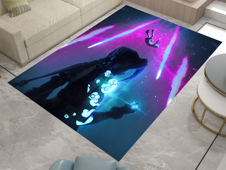 Arcane Jinx Rug, League of Legends Carpet, Gamer Rug Decoration