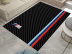 BMW Car Rug, Racing Inspired Carpet, Garage Rug
