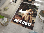 Nike "Just Do It" Hercules Rug – Bold Classic Art Meets Iconic Branding, Basketball GYM Carpet