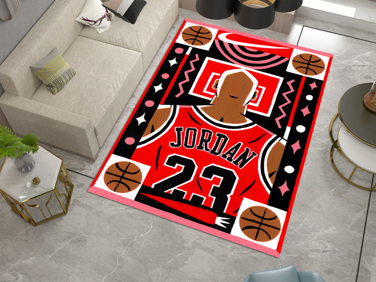 Nike Jordan-Inspired Custom Rug – Iconic Basketball Design for Your Space, GYM Carpet