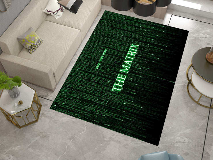 The Matrix Custom Rug – Futuristic Decor for Sci-Fi Fans, Movie Cinema Carpet