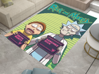 Rick and Morty Rug, Cartoon-Inspired Carpet, Portal Rick Rug, Geek Gift