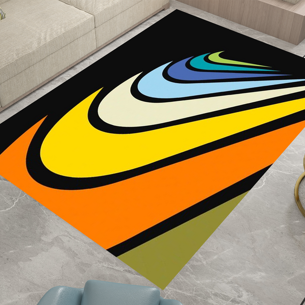 Custom Nike-Inspired Wave Rug - Streetstyle Sports Carpet, GYM Rug