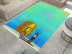 Travis SpongeBob Edition Rug - Fun and Quirky Crossover Design, Hip-hop Carpet