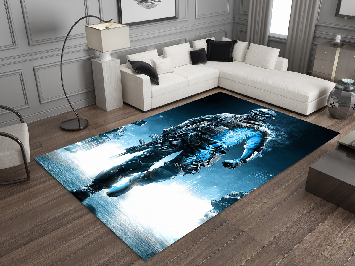Cod Rug Call of Duty Soldier Rug – Epic Gaming Decor for Action Fans, Gamer Ca ...