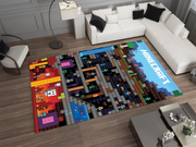 Minecraft Underground Adventure Custom Rug – Perfect for Gamers and Fans