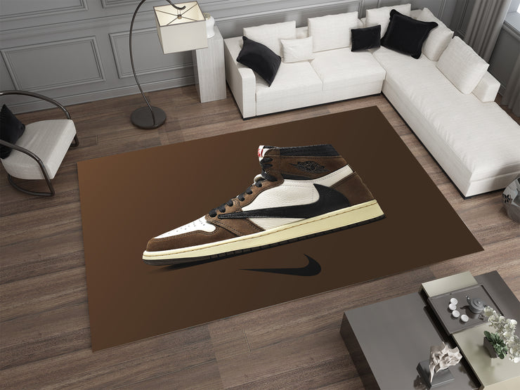 Nike Air Jordan 1 Travis Scott Rug – Perfect for Sneakerheads and Streetwear Lovers, Sneaker Carpet