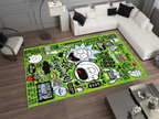 Rick and Morty Rug, Cartoon-Inspired Carpet, Portal Rick Rug, Geek Gift