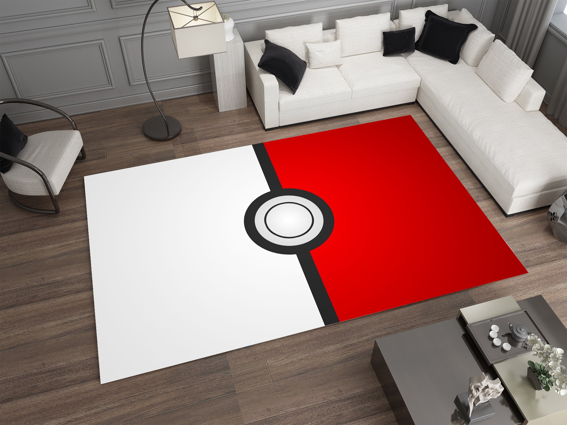 Pokémon Poké Ball Rug – Perfect for Trainers and Fans, Anime Carpet