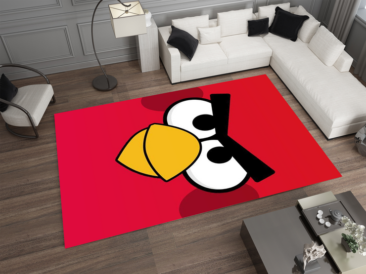 Angry Birds Red Rug - Bold and Fun Character Design for Any Room, Game Carpet
