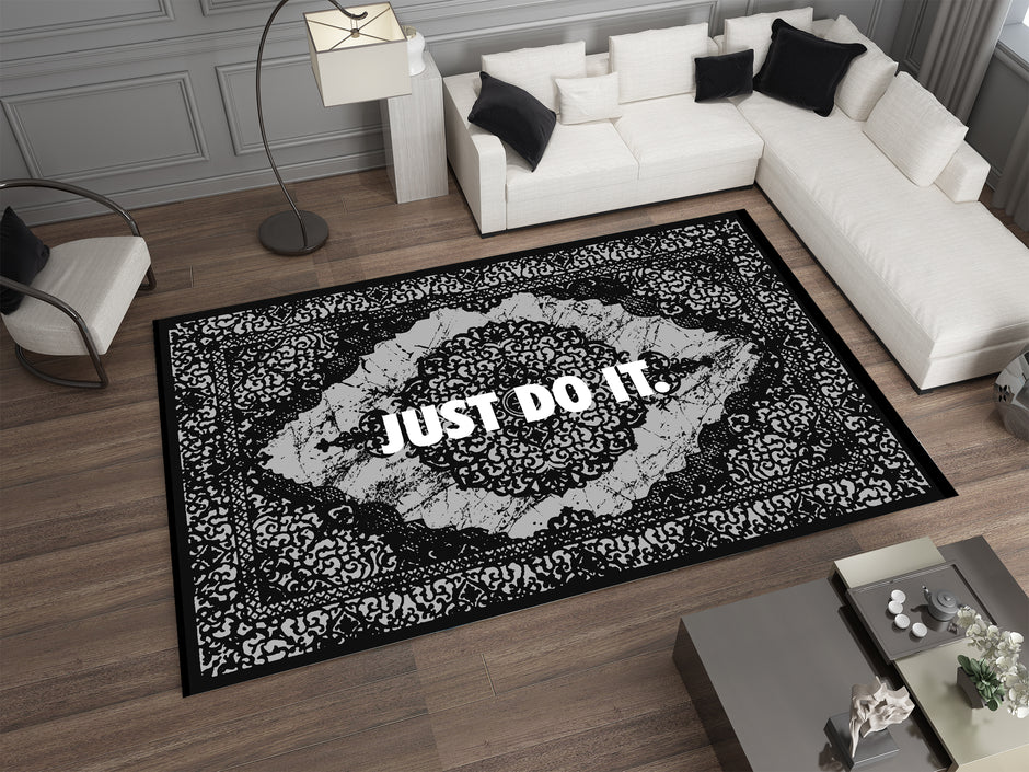 Nike "Just Do It" Custom Rug – Bold Statement Piece for Your Space, Cultural Mixed Nike Carpet