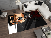 Porsche 911 Car Rug, Porsche Spider Racing Inspired Carpet, Garage Rug, 911 Car Decoration