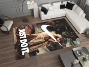 Nike "Just Do It" Hercules Rug – Bold Classic Art Meets Iconic Branding, Basketball GYM Carpet