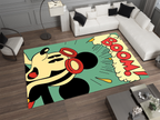 Mickey Mouse Boom! Rug - Fun and Energetic Pop Art Design Cartoon Carpet