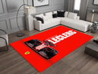 Race Car F1 Custom Rug – Charles Leclerc Formula 1 Icon Room Decor for Racing Fans, Garage Carpet