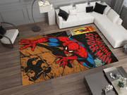 Spiderman Spidey Face Rug, Cartoon-Inspired Carpet, Marvel Spiderman Rug, Geek Gift