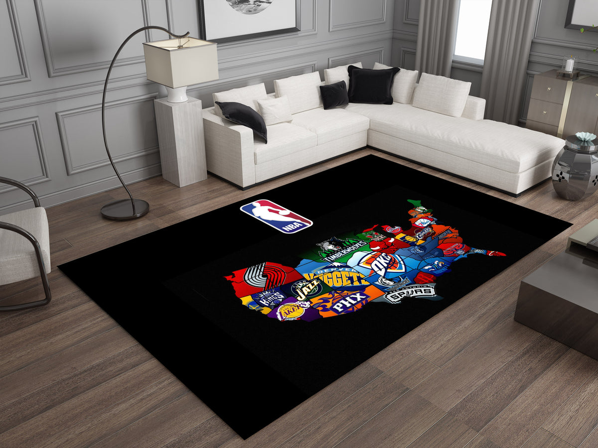 Nba Outdoor Rugs NBA Nike Basketball Custom Rug – Iconic Basketball Design for Your Spa ...