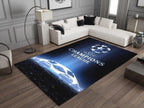 UEFA Champions League Custom Rug – Official Football Tournament Room Decor, European Football Carpet