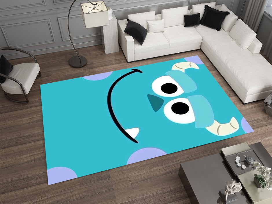 Sully's Smile Monsters Rug, Cartoon-Inspired Carpet, Kids' Room Rug