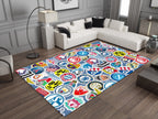 Champions League Teams Custom Rug – Football Club Logos Room Decor, European Football Carpet