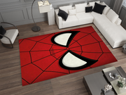 Spiderman Spidey Face Rug, Cartoon-Inspired Carpet, Marvel Spiderman Rug, Geek Gift