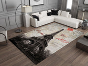 France Eiffel Landmarks Rug – A Vibrant Tribute to Paris and Beyond, European Carpet