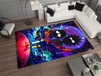 Rick and Morty Rug, Cartoon-Inspired Carpet, Portal Rick Rug, Geek Gift