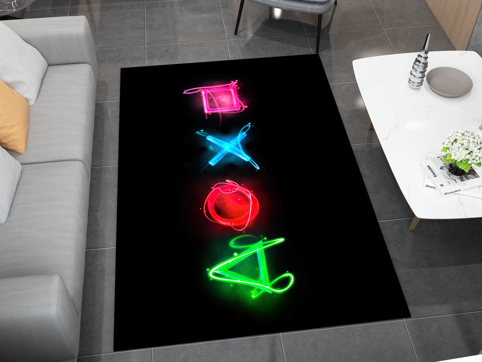 Playstation Rug, Gamer Decoration Carpet