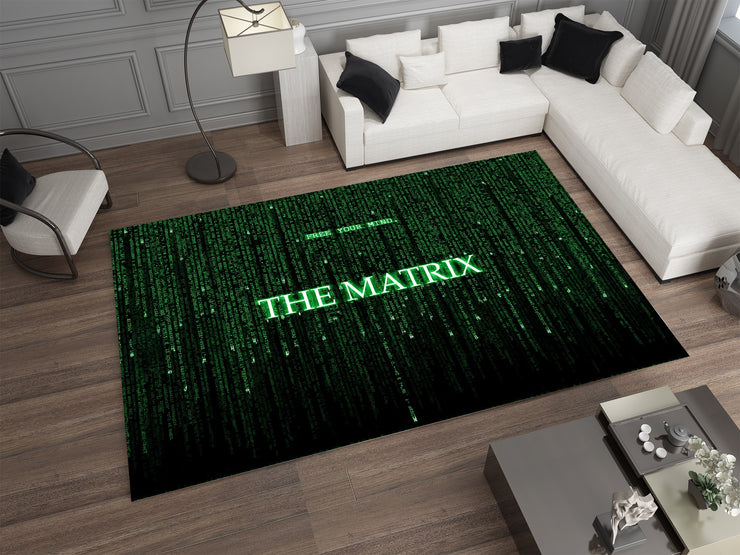 The Matrix Custom Rug – Futuristic Decor for Sci-Fi Fans, Movie Cinema Carpet