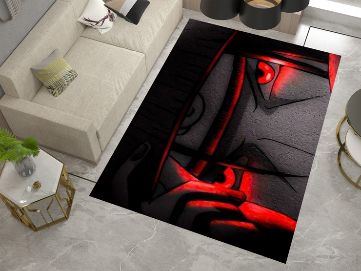 Itachi Uchiha Rug, Naruto Sharingan Rug, Anime Fan Decor
