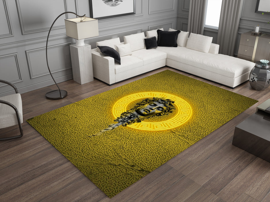 Versace-Inspired Medusa Rug – Luxury Statement for Your Space, Designer Brand Carpet