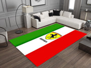 Ferrari Carbon Car Rug, Racing Inspired Italian Carpet, Garage Rug, Ferrari Decoration