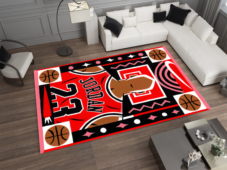 Nike Jordan-Inspired Custom Rug – Iconic Basketball Design for Your Space, GYM Carpet