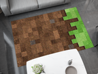 Minecraft Grass Block Custom Rug – Iconic Gaming Decor Carpet for Any Space