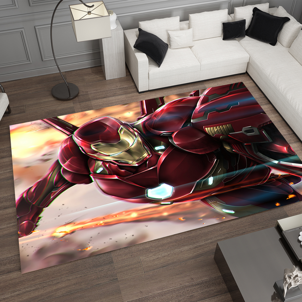 Iron Man Rug, Movie-Inspired Carpet, Marvel Iron Man Rug, Geek Gift