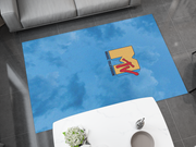 MTV Music Rug - Retro Music Television-Inspired Design Carpet, Studio Rug
