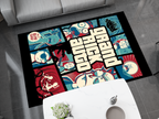 Rick and Morty GTA Rug, Cartoon-Inspired Carpet, Portal Rick Rug, Geek Gift, Gamer Decoration