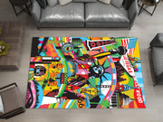 USA Landmarks Rug – Vibrant Tribute to American Icons, America Carpet