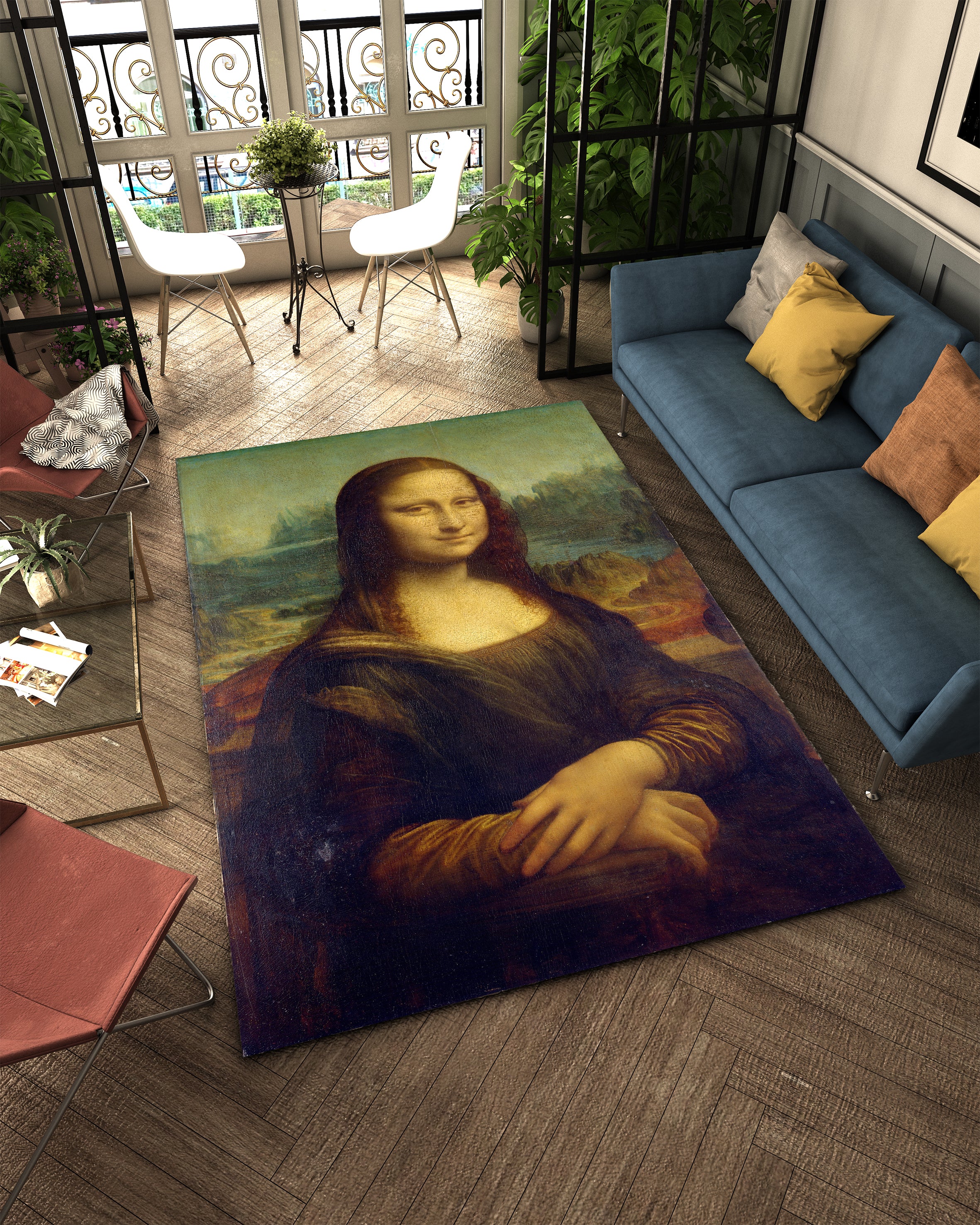Mona Lisa Art Rug – Iconic Masterpiece for Your Living Space, Aesthetic Carpet