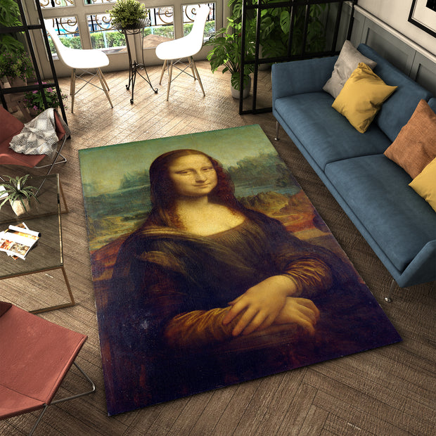 Mona Lisa Art Rug – Iconic Masterpiece for Your Living Space, Aesthetic Carpet