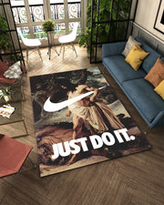 Nike "Just Do It" Hercules Rug – Bold Classic Art Meets Iconic Branding, Basketball GYM Carpet