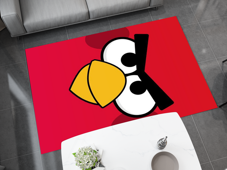 Angry Birds Red Rug - Bold and Fun Character Design for Any Room, Game Carpet